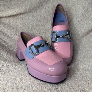 Jeffrey Campbell Pink and Lavender Loafers